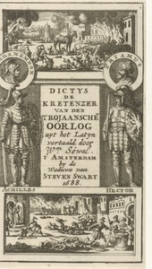 Titelpagina voor: Dictys Cretensis, Van den Trojaanschen oorlog, 1688