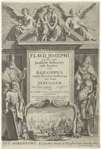 Titelpagina voor Flavii Iosephi Hoochgeroemde Joodsche Historien, Dordrecht, 1665