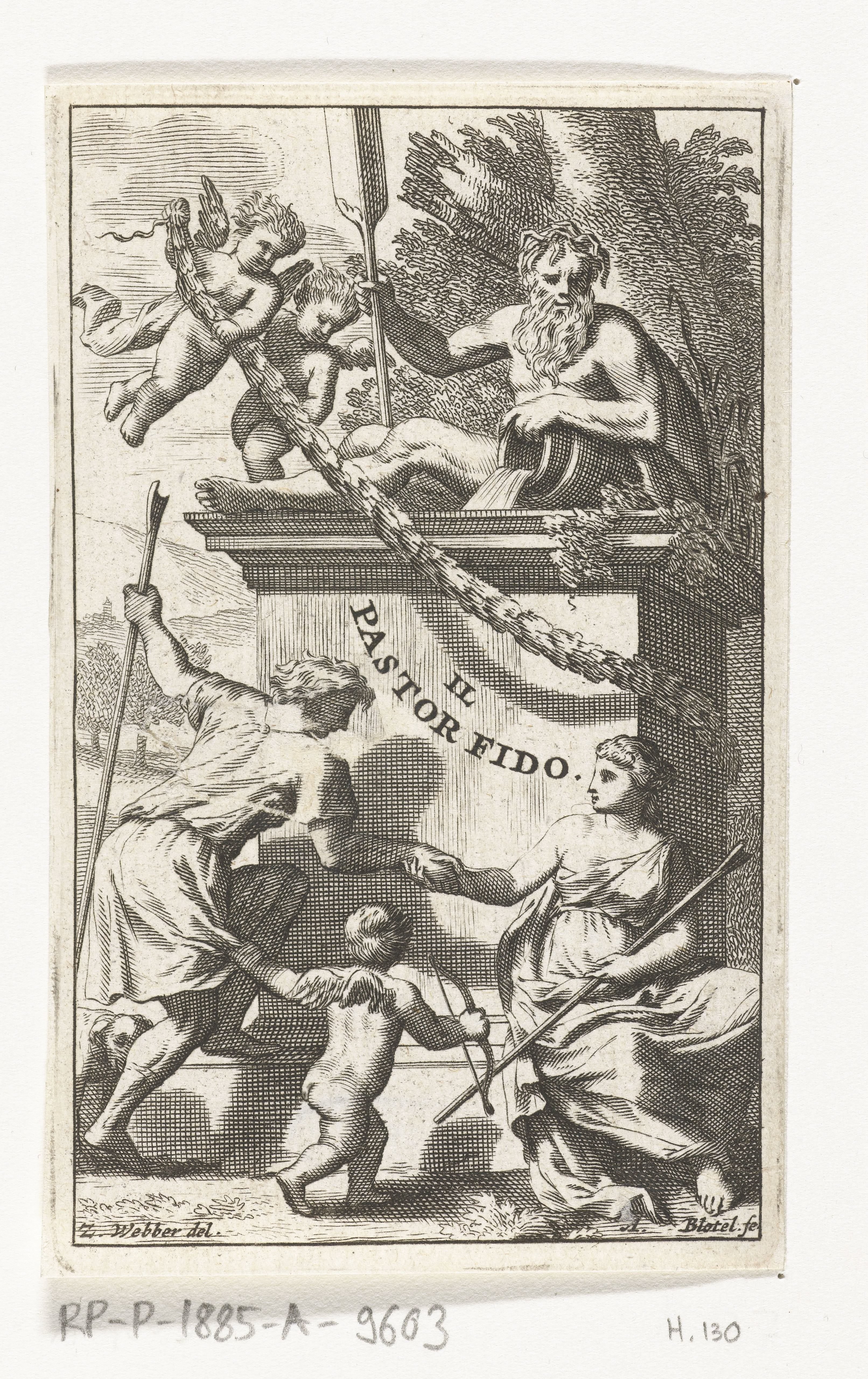 Titelpagina voor G.B. Guarini, Il pastor fido by Abraham Bloteling