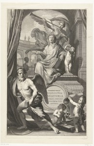 Titelpagina voor G. Bidloo, Anatomia hvmani corporis. Amsterdam, 1685