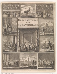Titelpagina voor Gysbert de Cretser 'Beschryvinge van 's Gravenhage', 1711