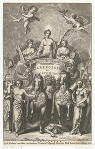 Titelpagina voor Hugo de Groots Nederlandtsche Jaerboeken en Historien, 1681