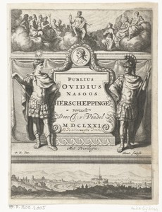 Titelpagina voor J. van Vondels vertaling van P.O. Naso, Herscheppinge, Amsterdam 1671