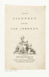 Titelpagina voor: Jan Jordens, Voor kinderen. Amsterdam, 1782