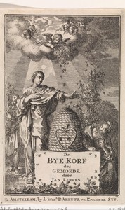 Titelpagina voor Jan Luyken 'De Bykorf des Gemoeds', 1711