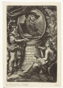 Titelpagina voor Jan Pietersz Zomers' "Catalogus van een uytstekend heerlyk cabinet van teekeningen, en schoone drukken van prenten" 1720
