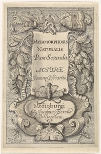 Titelpagina voor Johannes Goedaerts, "Metamorphosis Naturalis", 1667