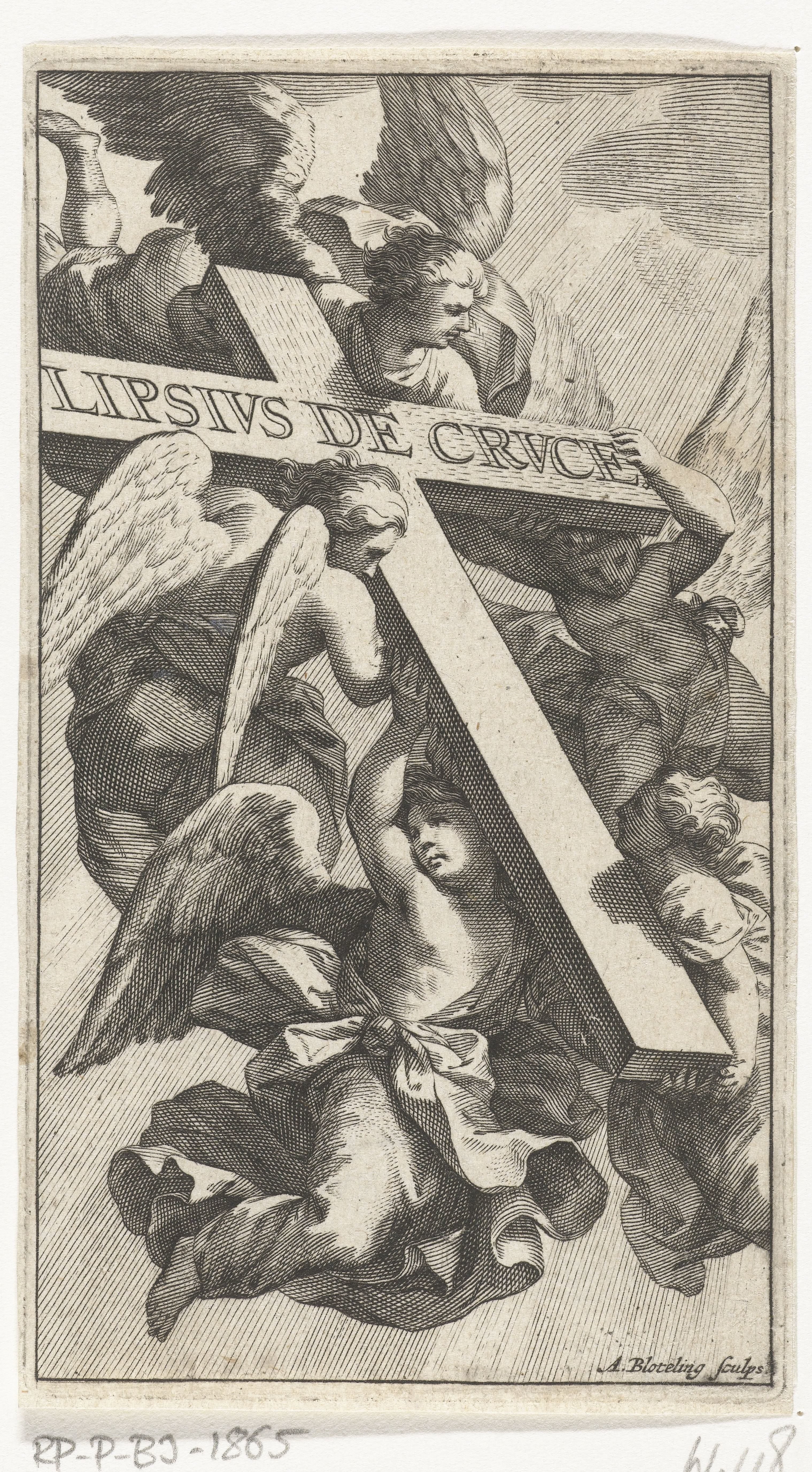 Titelpagina voor: Justus Lipsius, De crvce libri tres. Amsterdam, 1670 by Abraham Bloteling