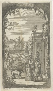 Titelpagina voor Ulisse et Circé, in Le Théâtre Italien de Gherardi, Parijs 1700.