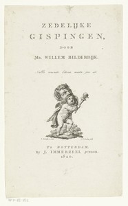 Titelpagina voor: W. Bilderdijk, Zedelijke Gispingen, Rotterdam 1820