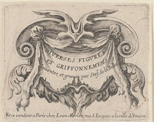 Titelprent met cartouche met tekst