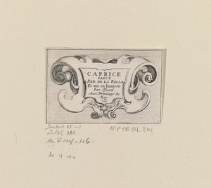 Titelprent met een cartouche met titel