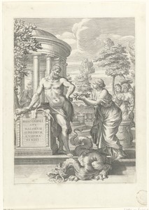 Titelprent met Hercules na het verslaan van de Hydra van Lerna
