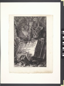 Titelprent met resten van een tempel met titel