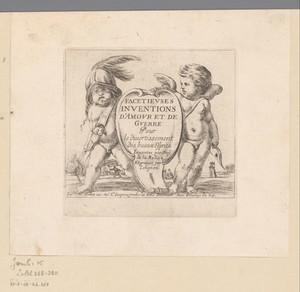 Titelprent met twee putti