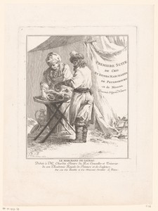 Titelprent met verkoper van gebak