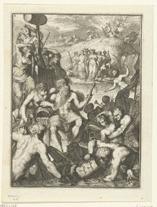 Titelprent van Boek 4 van De Ystroom (1671) van Antonides van der Goes