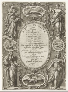 Titelprent van de serie over de zeven planeten en de zeven leeftijden