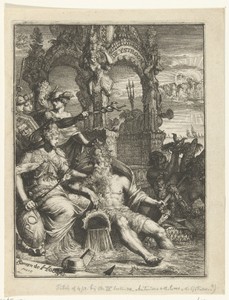 Titelprent van De Ystroom (1671) van Antonides van der Goes
