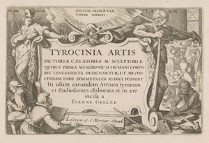 Titelprent van Johann Gelle, Tyrocinia artis pictoriae caelatoriae, 1639