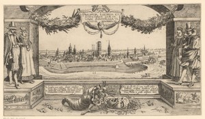 Titelprent van serie gezichten in en om de stad Danzig