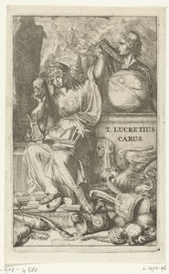 Titelprent voor 'De werken van T. Lucretius Carus van het heelal' van Lucretius