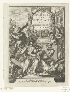 Titelprent voor deel 1 van 'Spiegel van Staat' van Romeyn de Hooghe