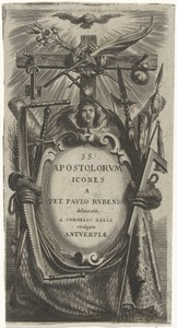 Titelprent voor een serie met afbeeldingen van de apostelen