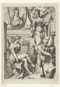 Titelprent voor 'Histoire de Guilaume III. roy d'Angleterre (...). Par medailles, inscriptions, arcs de triomphe et autres monumens publics' van Nicolas Chevalier