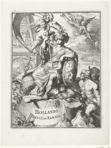 Titelprent voor Hollands heyll en rampen ofte desselfs gelukk 'en ongelukken, : tegens malkanderen vertoond' van Dionisius du Toict