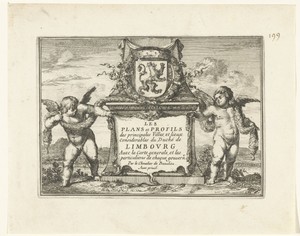 Titelprent voor 'Les plans et profils des principales Villes, et lieux considerables du Duché de Limbourg' van Sébastien Beaulieu de Pontault
