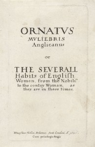 Titelprent voor: Ornatus Muliebris Anglicanus