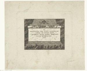 Titelprent voor: XII Gezichtjes der Stadt Dordrecht Langs de water zijde, 1803