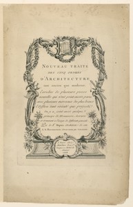 Title Page, from "Nouveau Traité des Cinq Ordres d'Architecture"
