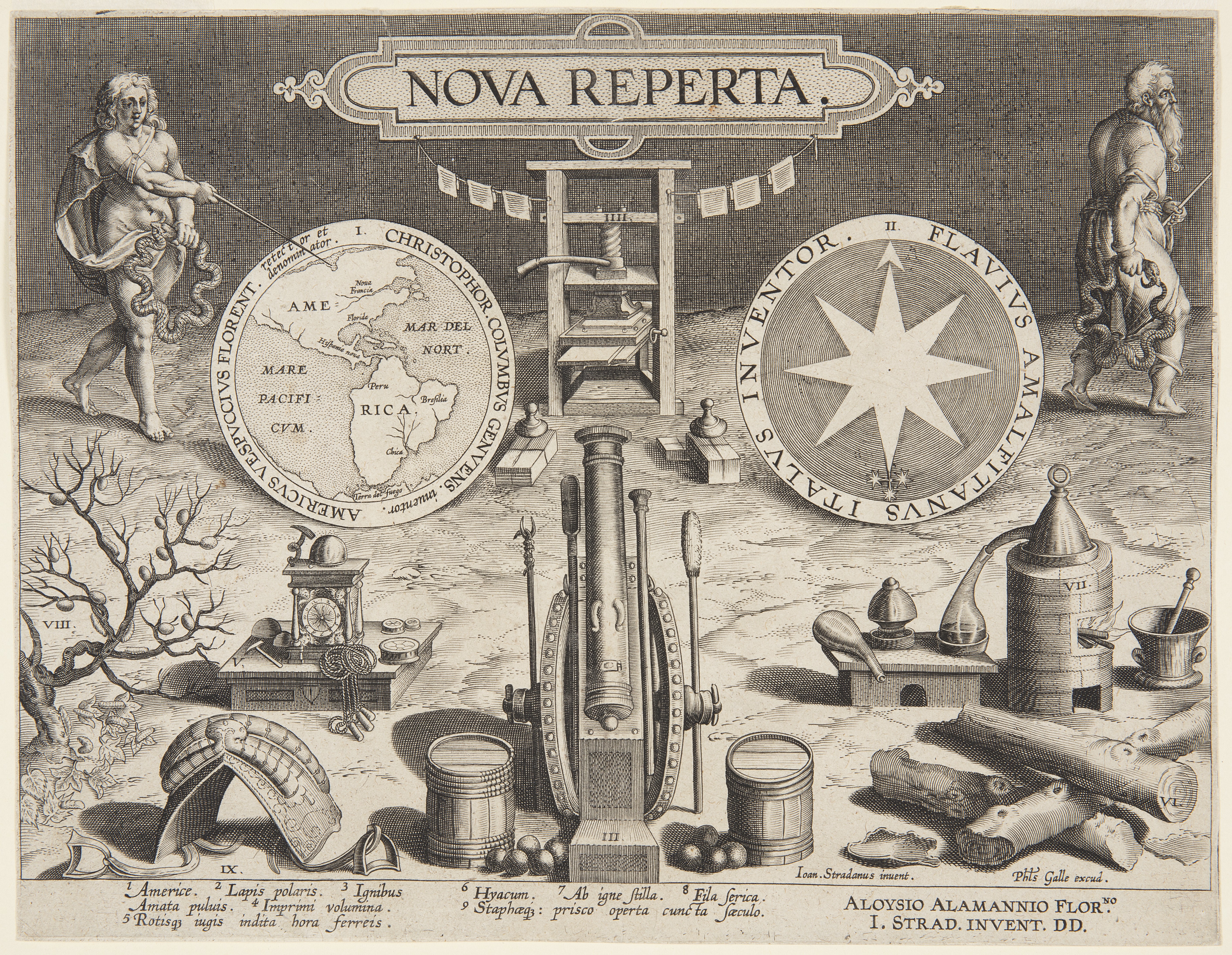 Title page of “Nova Reperta” by Jan Collaert (II)