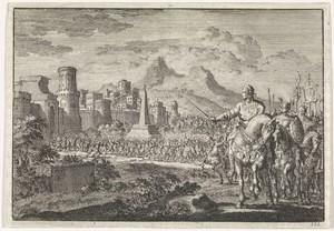 Titus met enkele ruiters van zijn andere volgelingen afgesneden