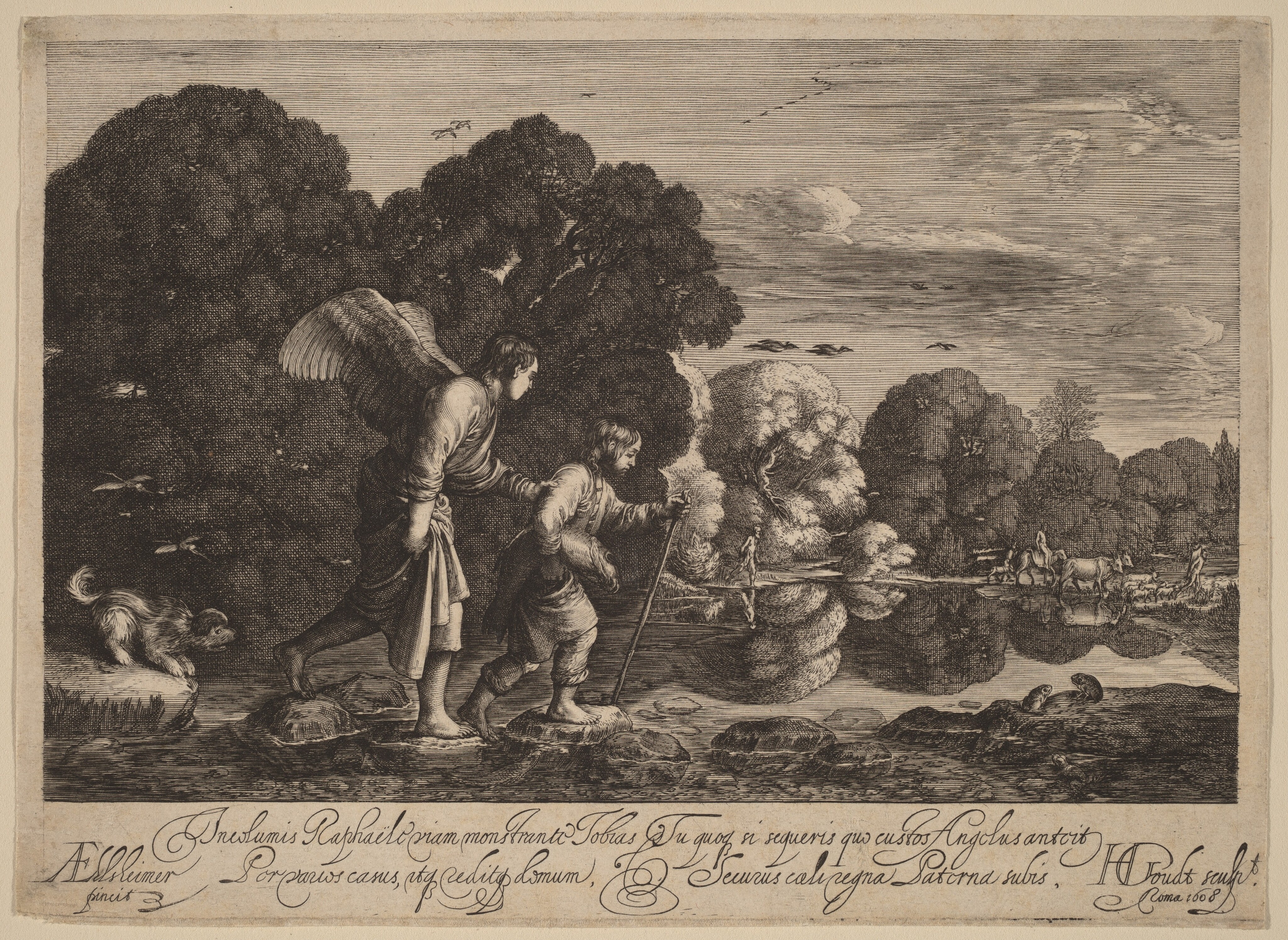 Tobias and the Angel (The Little Tobias) by Hendrick Goudt