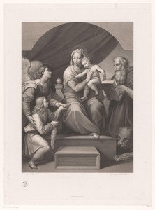 Tobias en de engel bij Maria met kind en de H. Hieronymus