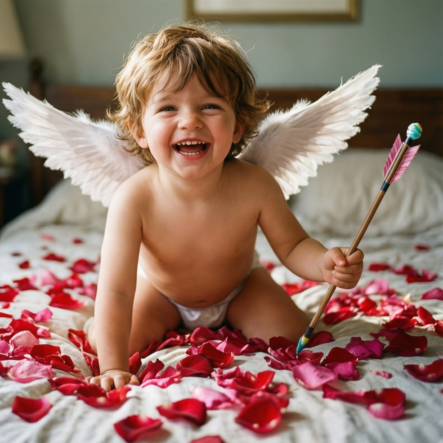 Toddler Cupid Play by Wallpapers.art Studio