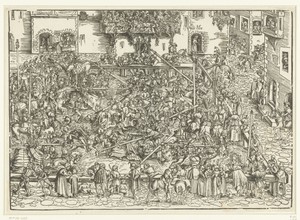 Toernooi op het marktplein in Wittenberg