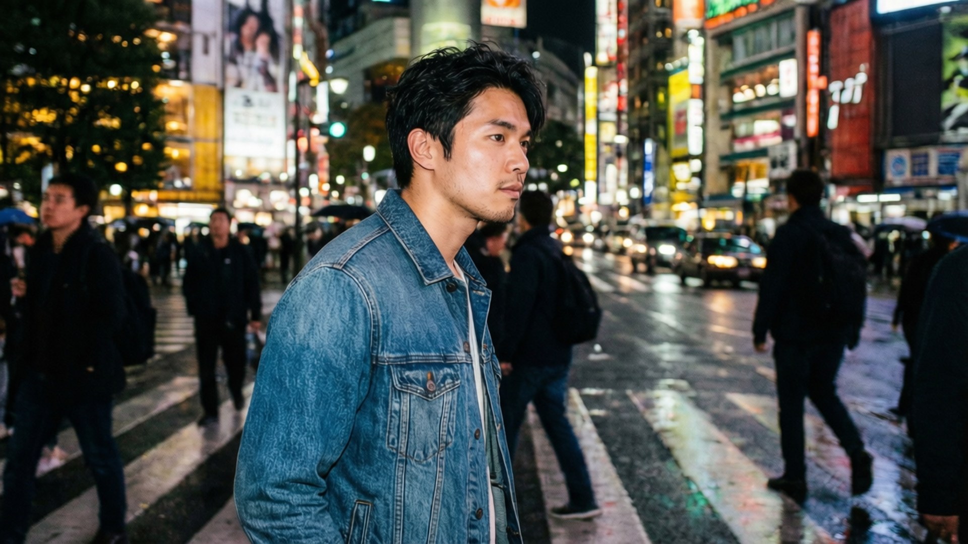 Tokyo Night Walk by Wallpapers.art Studio