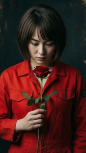 Tokyo With Red Rose