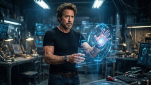 Tony Stark in Workshop