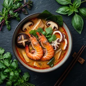 Top-Down Tom Yum Seafood