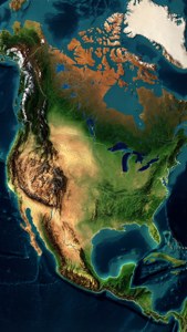 Topographic North America