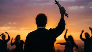 Torah Silhouette Sunset