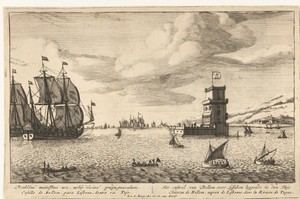 Toren van Belém in de rivier Taag gelegen