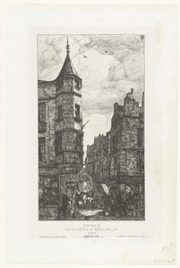 Torentje op hoek van pand aan Rue de l'Ecole de médicine in Parijs