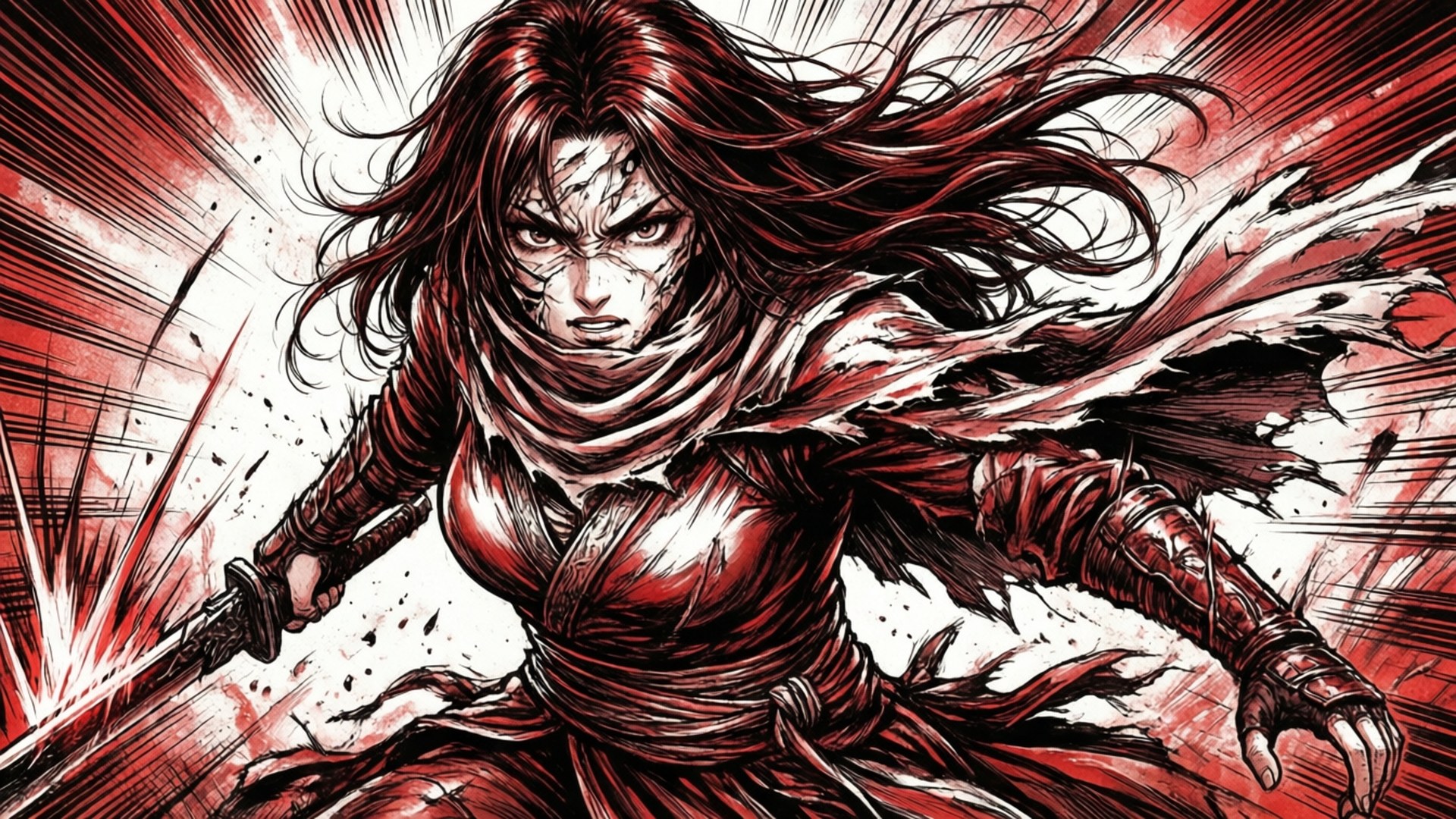 Torn Veil Fury by Wallpapers.art Studio