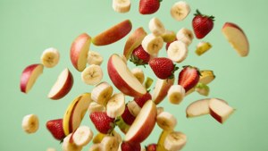 Tossed Fruit Snacks in Air